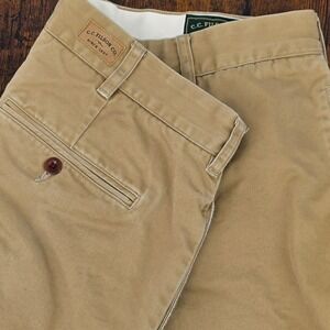 Filson Cotton Twill Chino Pants Mens 38x32 Tan Khaki Straight Leg Workwear